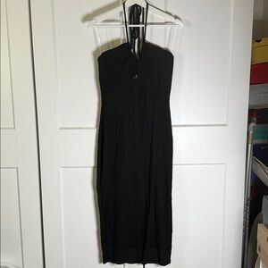 Elegant Black Halter Dress